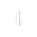 Brumberg Pendelarmatuur TOMEK 350MM 1-vlams, cilindrisch, stijf GU10 IP20, wit mat dimbaar