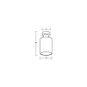 Brumberg ceiling luminaire MURRAY 1 flame, cylindrical E27 IP20, black matt dimmable