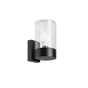 Wandarmatuur voor buitenshuis COOQUEE E27 IP65, zwart, transparant dimbaar