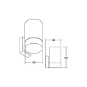 Brumberg Wandarmatuur voor buitenshuis COOQUEE E27 IP65, zwart, transparant dimbaar