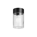 Plafondarmatuur voor buiten COOQUEE rond E27 IP65, zwart, transparant 