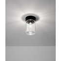 Brumberg Plafondarmatuur voor buiten COOQUEE rond E27 IP65, zwart, transparant 