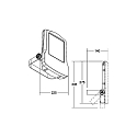 Brumberg floodlight MATRIX IP66, titanium, transparent