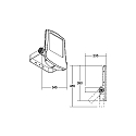 Brumberg floodlight MATRIX swivelling IP66, titanium, transparent 