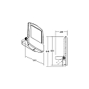 Brumberg floodlight MATRIX MEGA swivelling, direct IP66, mat, titanium 