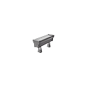 panel spot WALLWASHER IP66, titanium dimmable