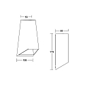 Brumberg outdoor wall luminaire EREBIA up / down, switchable LED IP54, grey 