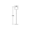 Brumberg Staande lamp NIOBE schakelbaar E27 IP54, grafiet 