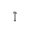 bollard lamp LUZON 2 flames GU10 IP65, powder coated, graphite grey dimmable