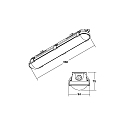 Brumberg damp-proof luminaire HUMID ONE PRO direct IP65, grey dimmable