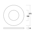 Brumberg Afdekking KACIE MIDI / APOLLO MAXI rond, zilver