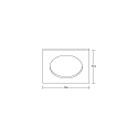 ring MUNA MICRO square, black matt