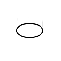 pendant luminaire DEVON � 120CM for VDU workstation, Bluetooth controllable IP20, powder coated, black matt dimmable