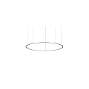 pendant luminaire ANDROS IN/OUT � 180CM Matter controllable IP20, powder coated, black matt dimmable