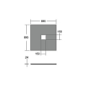 Brumberg acoustical element SILENTIUM (STRUCTURE) 89.5CM square, symmetrical, black