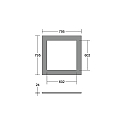 Brumberg acoustical element SILENTIUM SQUARE 79.5CM square, grey