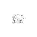 Brumberg 3-fase T-connector beschermingsgeleider rechts, zilver