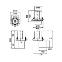 Brumberg Plafondinbouwarmatuur TRAXX MAXI draaibaar, roteerbaar, direct IP20, zilver dimbaar