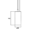 Pendelarmatuur TRAXX MINI rond, schakelbaar LED IP20, zilver 