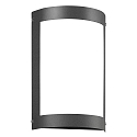 Outdoor LED wall luminaire 16/3, IP44, 12W 3000K 1200lm, stainless steel / opal glass, anthracite