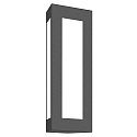 Outdoor wall luminaire TRAPEZ, IP44, E27, stainless steel / opal glass, anthracite