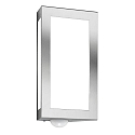 Outdoor wall luminaire AQUA LONG with motion detector, stainless steel, IP44, E27