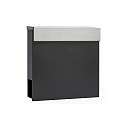 CMD Creative Metalldesign letterbox with newspaper holder INOX BAR - OPTIONAL USE adjustable, with lock, anthracite, stainless steel