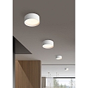 CMD Creative Metalldesign Plafondarmatuur voor buiten � 9CM rond, CCT Switch, met diffuser IP44, gepoedercoat, wit