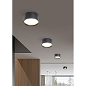 Plafondarmatuur voor buiten � 12CM rond, CCT Switch, met diffuser IP44