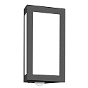 Outdoor wall luminaire AQUA LONG with motion detector, IP44, E27, stainless steel / opal glass, anthracite