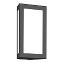 Outdoor wall luminaire AQUA LONG, IP44, E27, stainless steel / opal glass, anthracite