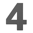 Huisnummers 4 groot, antraciet