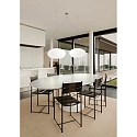 Casablanca Pendelarmatuur AIH 2-vlams, medium E27 IP20, aluminium geborsteld, wit mat dimbaar