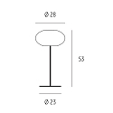 Casablanca Tafelarmatuur AIH met schakelaar E27 IP20, aluminium geborsteld, wit mat 