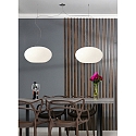 Casablanca Pendelarmatuur AIH 2-vlams, groot E27 IP20, aluminium geborsteld, wit mat dimbaar