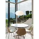 Casablanca Pendelarmatuur AIH 1-vlams, groot E27 IP20, aluminium geborsteld, glanzend, wit dimbaar