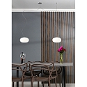 Casablanca Pendelarmatuur AIH 2-vlams, klein G9 IP20, aluminium geborsteld, wit mat dimbaar