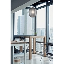 Casablanca Pendelarmatuur ANUA 1-vlams E27 IP20, aluminium geborsteld, grijs, mat dimbaar