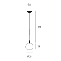 Casablanca Pendelarmatuur BALL E27 IP20, mat, opaalwit dimbaar