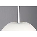 Casablanca Pendelarmatuur BALL 1-vlams, dimbaar E27 IP20, aluminium geborsteld, opaal, wit mat dimbaar