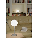 Casablanca Tafelarmatuur BALL lang, met schakelaar G9 IP20, aluminium geborsteld, opaal, wit mat 