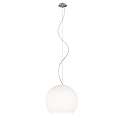 Casablanca Pendelarmatuur BALL 1-vlams, groot, dimbaar E27 IP20, aluminium geborsteld, opaal, wit mat dimbaar