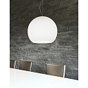 Casablanca Pendelarmatuur BALL 1-vlams, groot, dimbaar E27 IP20, aluminium geborsteld, opaal, wit mat dimbaar