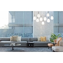 Casablanca Pendelarmatuur BAGAN 1-vlams, dimbaar E27 IP20, aluminium geborsteld, opaal, wit mat dimbaar