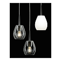 Casablanca Pendelarmatuur BAGAN 1-vlams, dimbaar E27 IP20, aluminium geborsteld, opaal, wit mat dimbaar