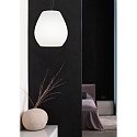 Casablanca Pendelarmatuur BAGAN 1-vlams, dimbaar E27 IP20, aluminium geborsteld, opaal, wit mat dimbaar