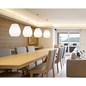 Casablanca Pendelarmatuur BAGAN 1-vlams, dimbaar E27 IP20, aluminium geborsteld, opaal, wit mat dimbaar