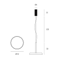 Casablanca Pendelarmatuur CLAVIO FLAT rond, dimbaar IP20, antraciet, zwart mat dimbaar