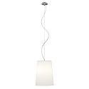 Casablanca Pendelarmatuur MESA LONG 1-vlams E27 IP20, aluminium geborsteld, mat, opaalwit dimbaar