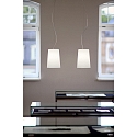 Casablanca Pendelarmatuur MESA LONG 2-vlams E27 IP20, aluminium geborsteld, mat, opaalwit dimbaar
